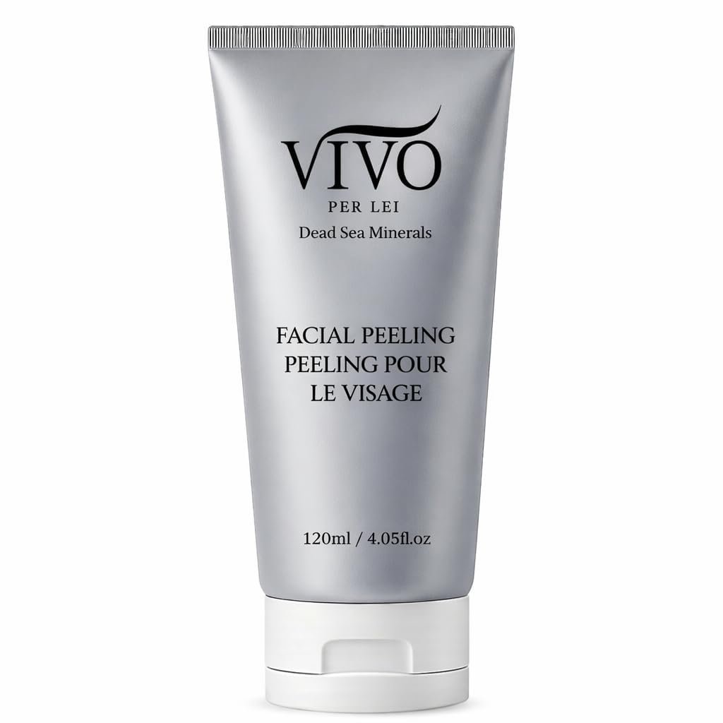 Vivo Per Lei Facial Peeling Gel – Helps Address Dead Skin Buildup – Gentle Exfoliating Gel for Rough, Dry, Sensitive or Mature Skin – Face and Body Scrub – Non Abrasive – 4.05 Fl. Oz.