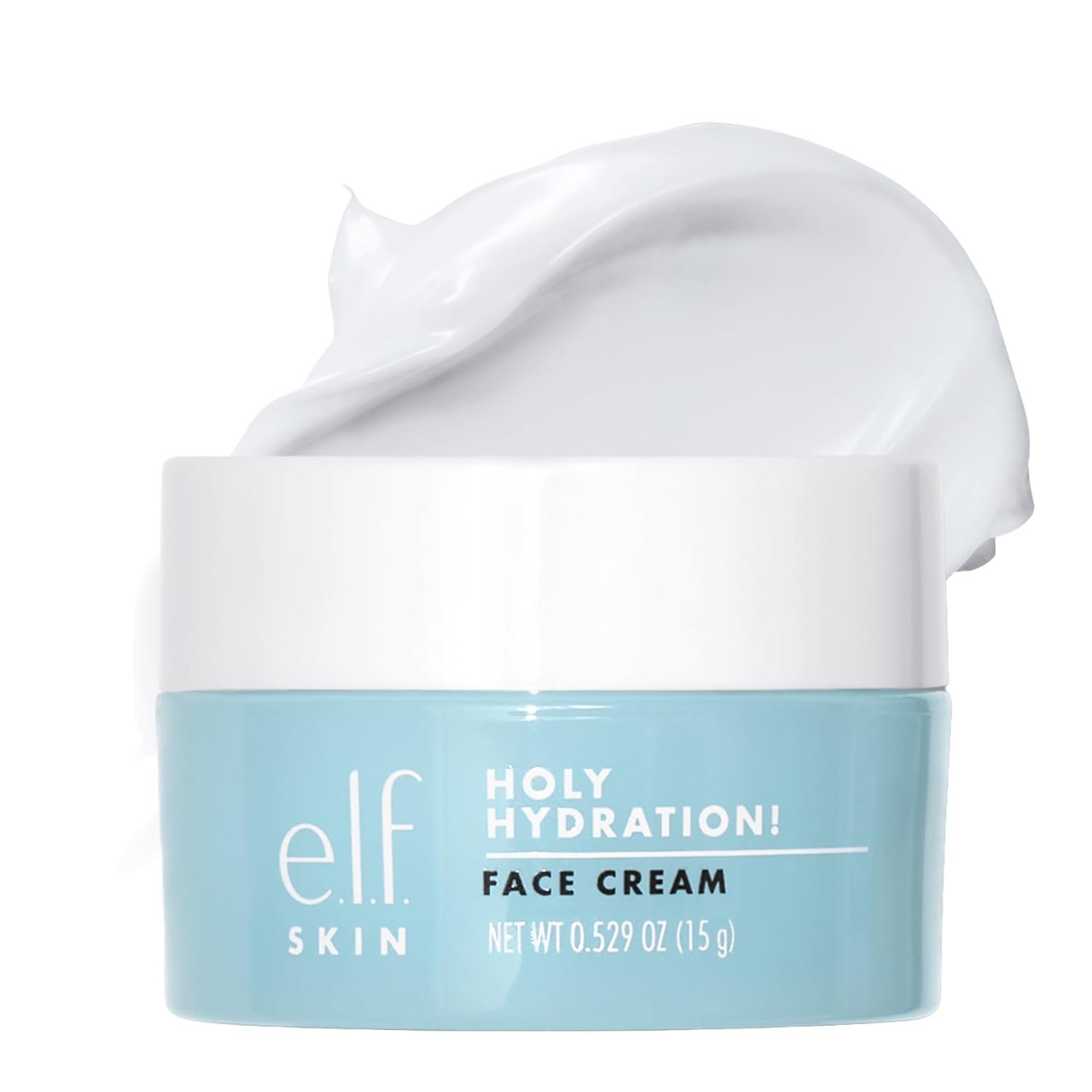e.l.f. SKIN Mini Holy Hydration! Face Cream, Moisturizer For Nourishing & Plumping Skin, Infused With Hyaluronic Acid, Vegan & Cruelty-Free, 0.529 Oz