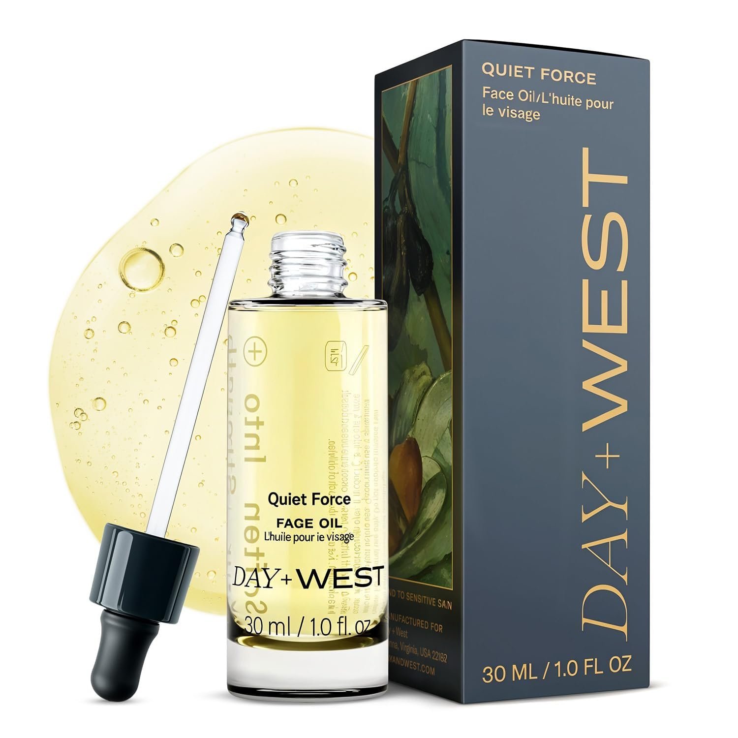 Day+West Hydrating Face Oil for Women – Rosehip & Squalane Oil for Sensitive Skin, Gentle Moisturizing Vitamin C, Natural & Essential Oils for Gua Sha Use, Healthy Glowing Skin Care -30ml