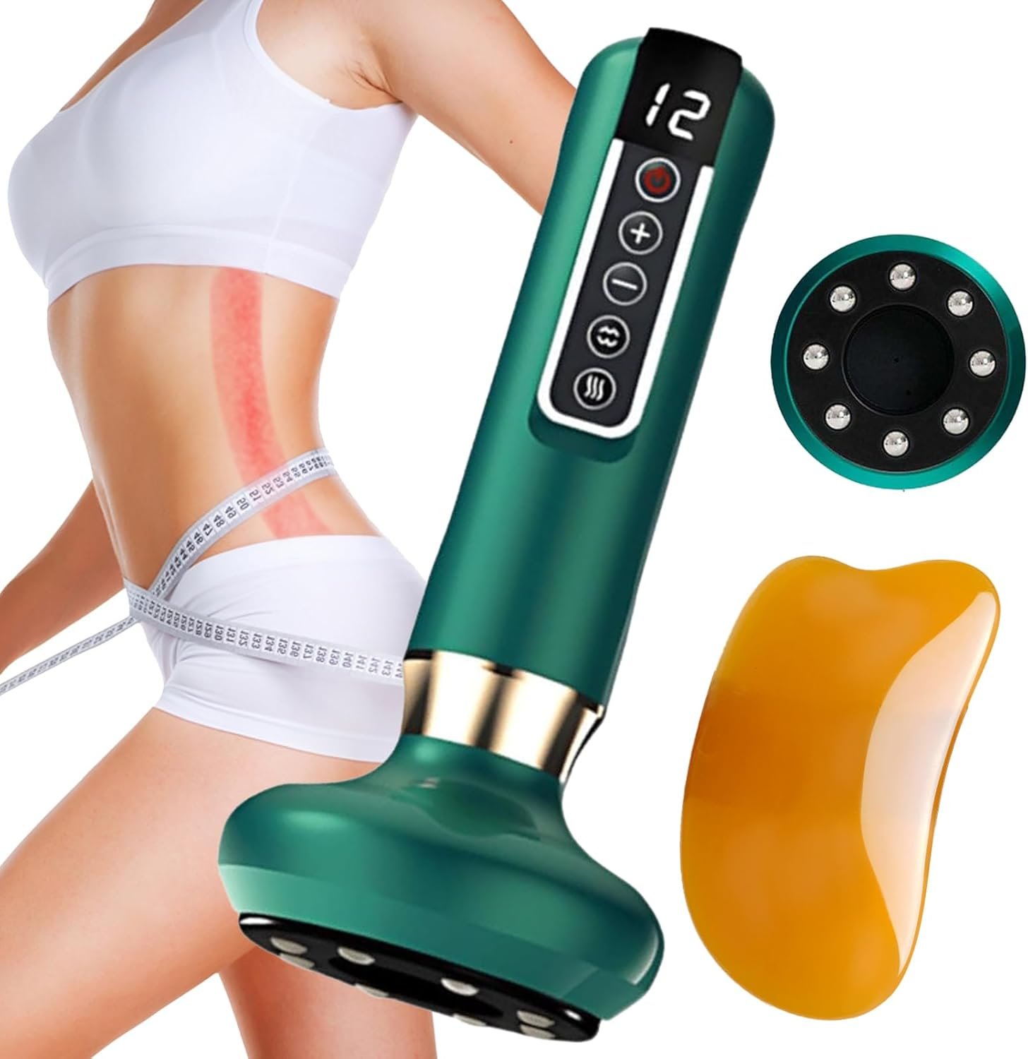 Electric Handheld Cellulite Massager with 12 Suction Modes, Cellulite Remover Tool for Legs, Belly, Thighs, Arms, Butt- Birthday, Christmas, Mothers Day, Valentines Day