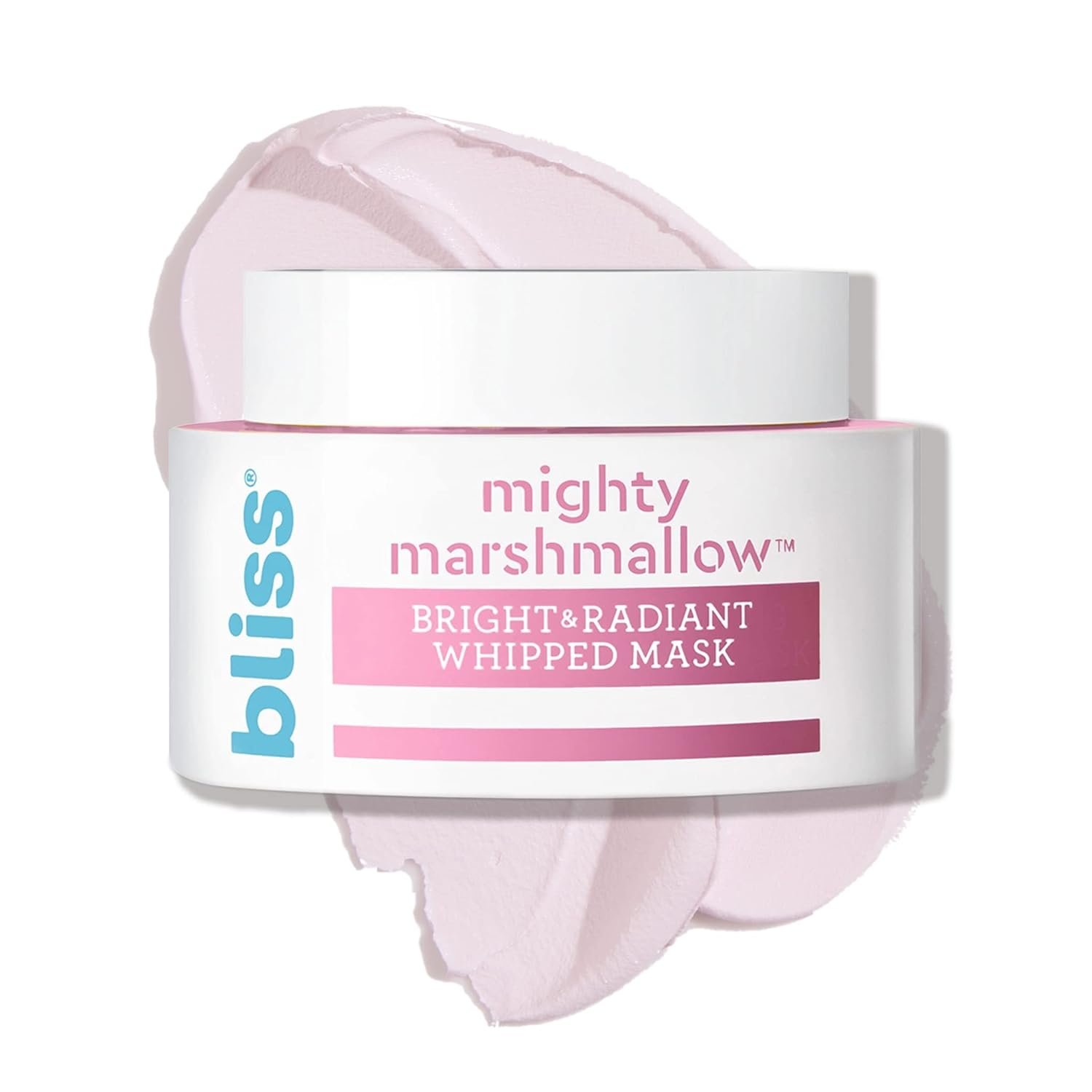 Bliss Mighty Marshmallow + Vitamin C Whipped Mask – Brighten & Hydrate Skin with Marshmallow Root, Vitamin C Powerhouse Blend, Zinc PCA and Olive Leaf Extract – 1.7 Oz
