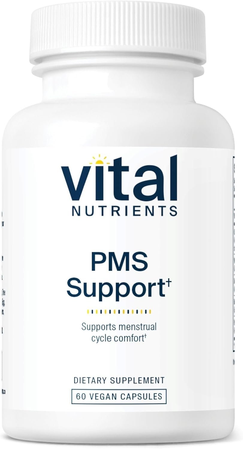 Vital Nutrients PMS Support – Vitex Berry & Passionflower Extract for Premenstrual Health & Hormone Balance* – Vitamin B6 Supplements – Gluten, Dairy, Soy Free – Non-GMO – 60 Capsules