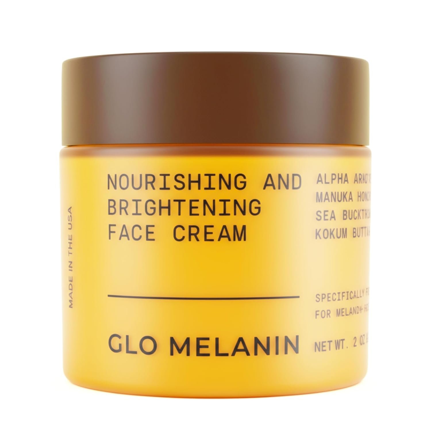 Glo Melanin Nourishing Face Cream – Hydrating Daily Moisturizer for Radiant, Even-Looking Skin – Vegan, Paraben-Free Formula for a Healthy Glow (2 oz)