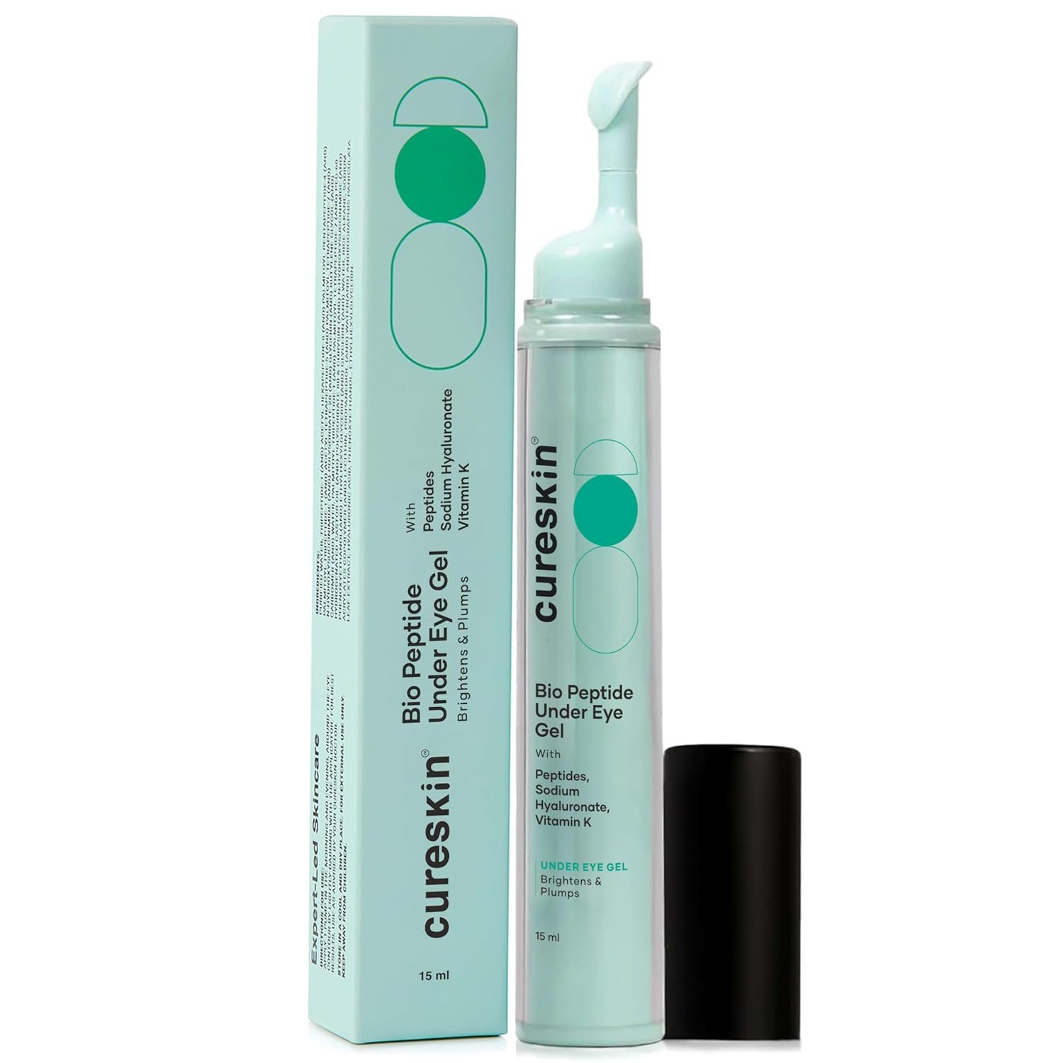 Cureskin Under Eye Gel for Dark Circles for Women and Men | Bio-Peptide Under Eye Gel to Reduce Dark Circles, Puffiness & Wrinkles | Under Eye Cream for Men and Women