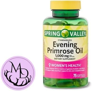 Generic Spring Valley Women’s Health Evening Primrose Oil Softgels, 1000mg, 75 Count+ DRI Store Sticker