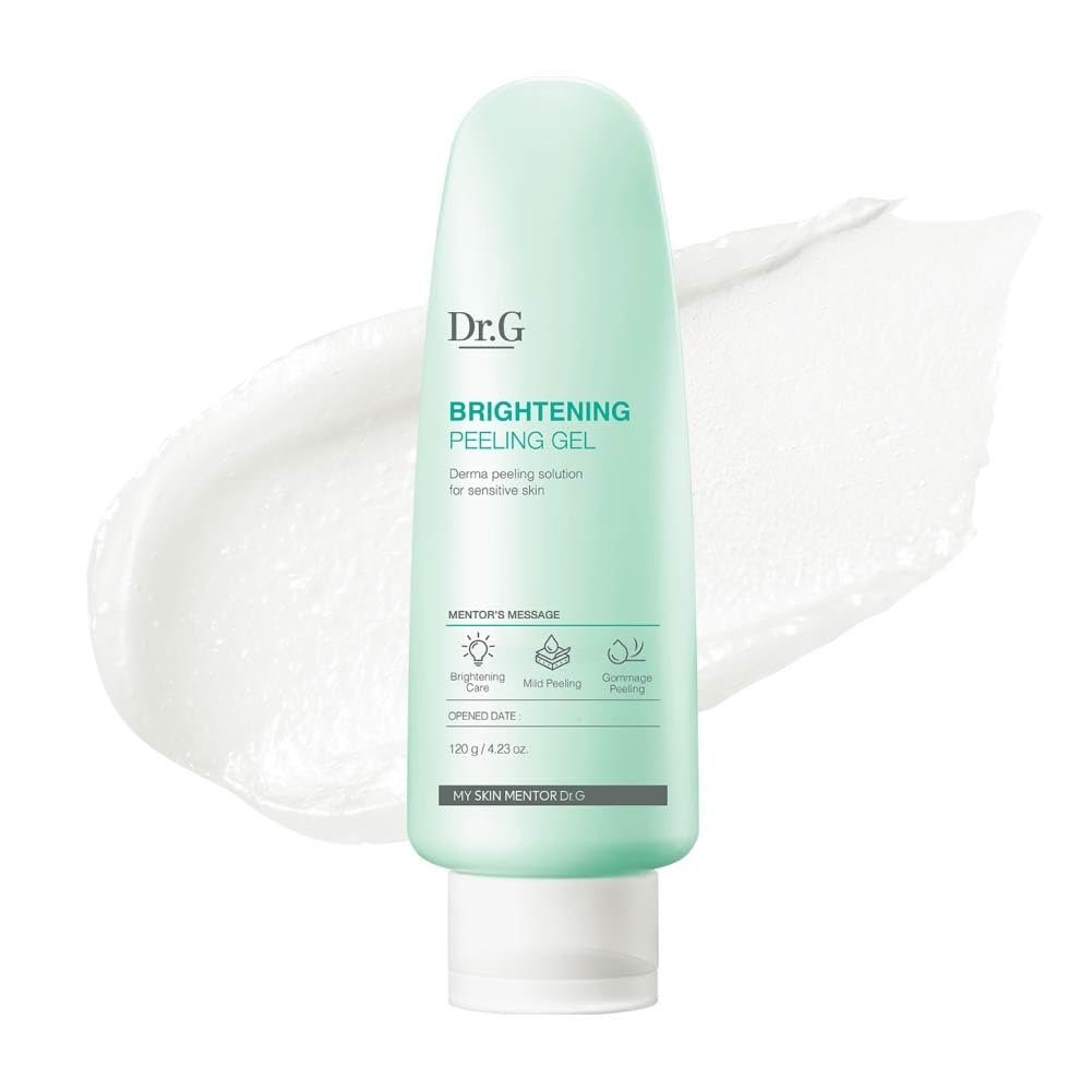 Dr. G Brightening Peeling Gel – Korean Skincare for Glowy Skin – Aqua Gommage Facial Exfoliator – Hyaluronic Acid, Ceramides, Vitamin C – Smooth Skin Texture, Low Irritation – Bulk Items – 4.23 fl oz