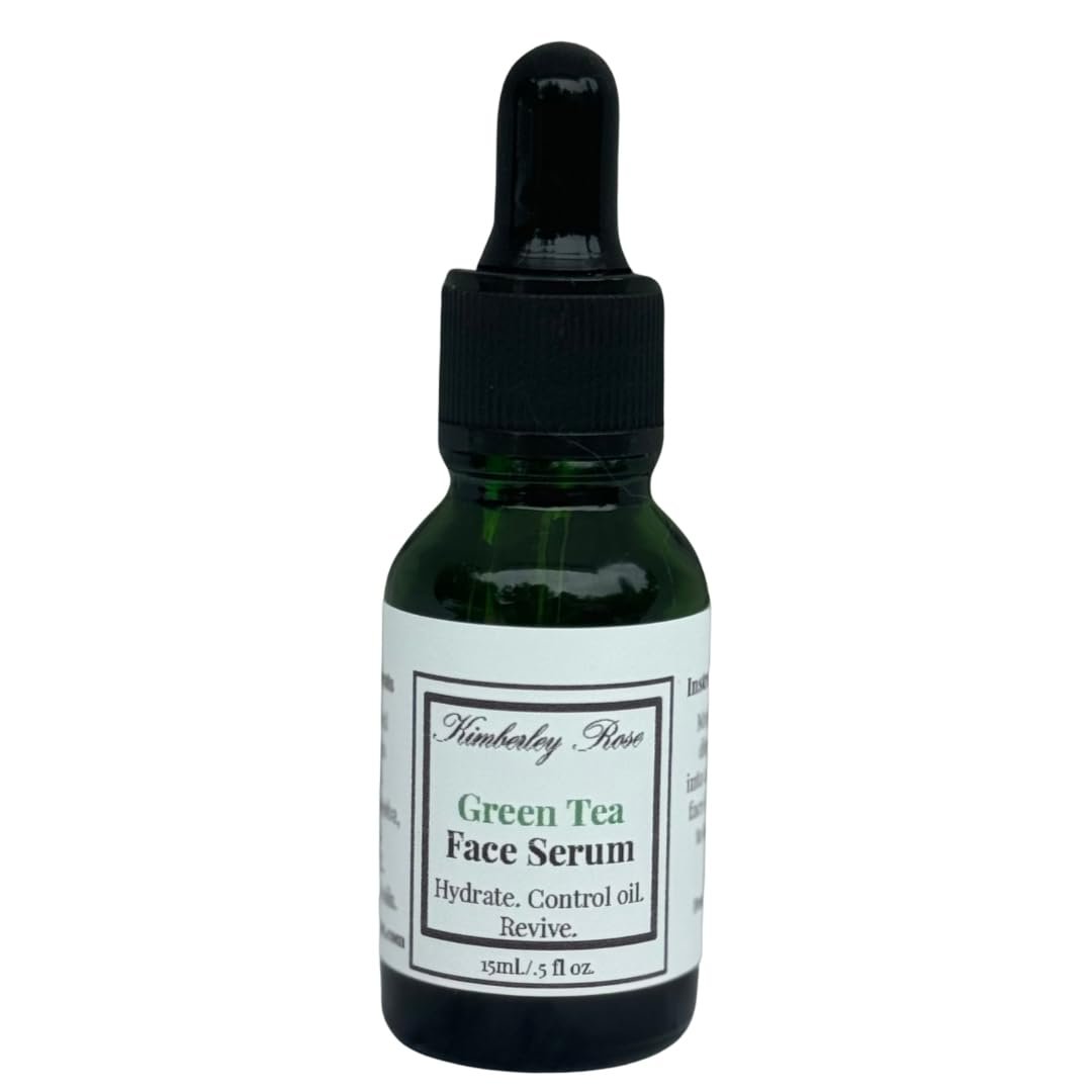 Green Tea Face Serum for Youthful skin, Dry Skin, with Grapeseed Oil, Natural Green Tea Infusion, No Water, Silicones or Alcohol