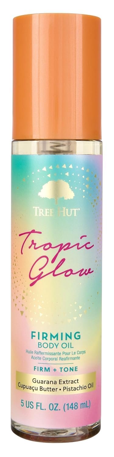 Tree Hut Tropic Glow Body Oil, Hydrating Oil with Cupuacu Butter, Made with Guarana & Pistachio for Glowing Skin, 5 fl oz