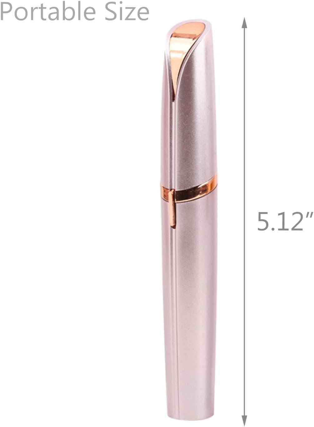 LiXiongBao USB Rechargeable Portable Electric Eyebrow Trimmer Pen for Women, Painless Precision Hair Remover, Safe Shaver Razor Tool for Face, Leg, Lip, Armpit, Hand (Rose Gold)