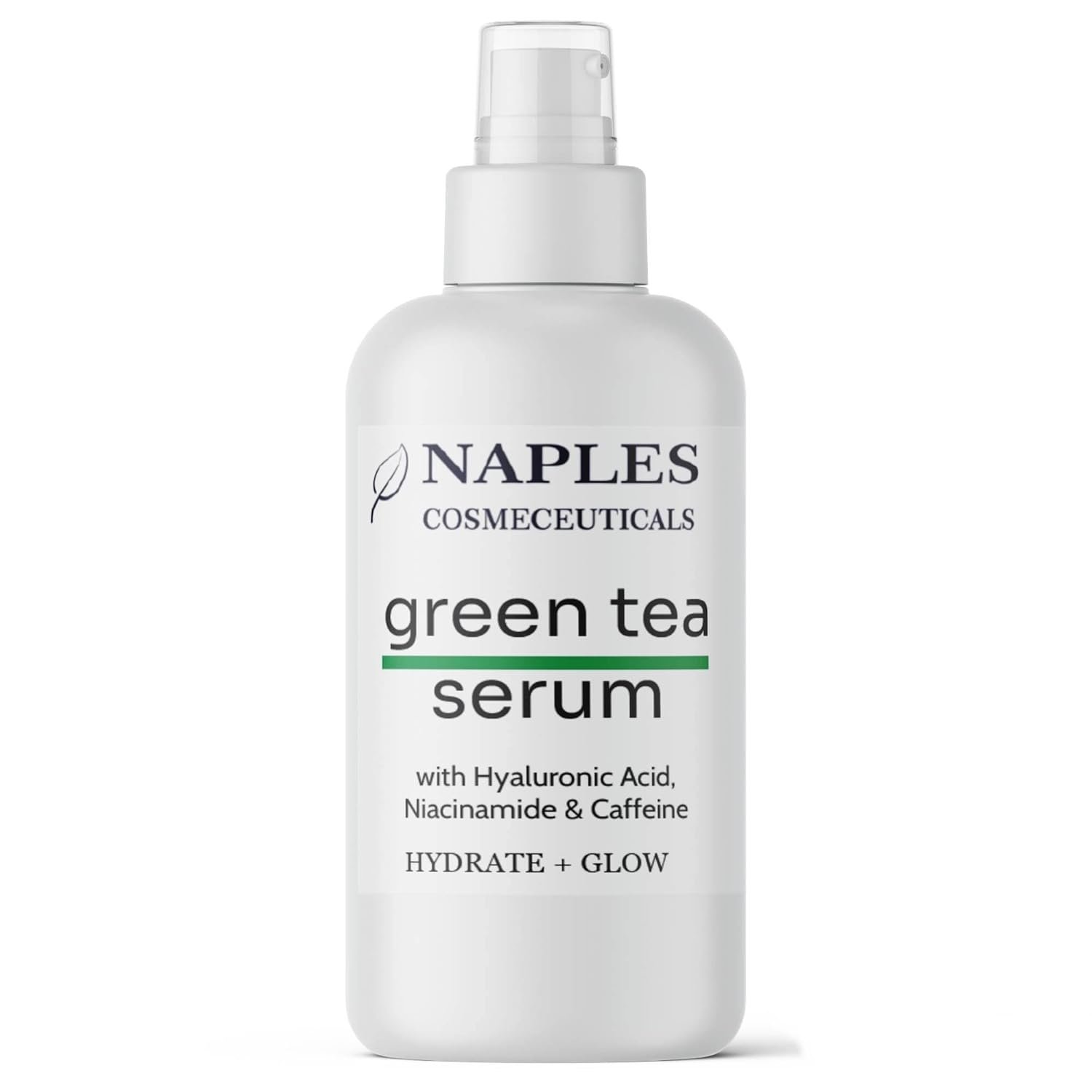 Green Tea Serum with Hyaluronic Acid, Niacinamide & Caffeine – Hydrating, Brightening, Facial Serum for Pores, Fine Lines & Dull, Tired-Looking Skin, Lightweight Daily Skincare (2 oz)