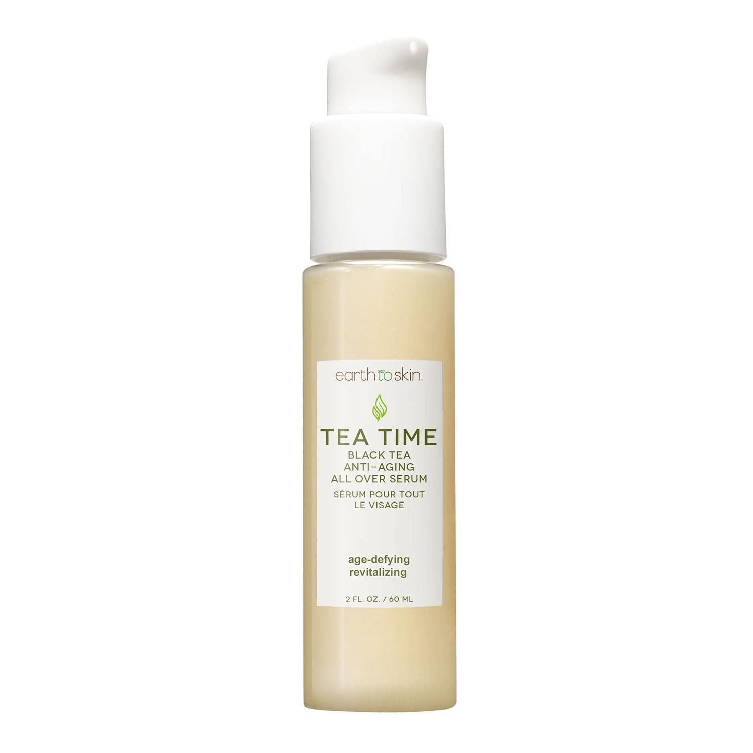 Earth To Skin Tea Time Black Tea Anti-Aging Facial Serums – Hydrating and Firming Serum for Face with Kombucha, Glycerin and Squalane – Lightweight Formula for All Skin Types – 2.0 fl oz