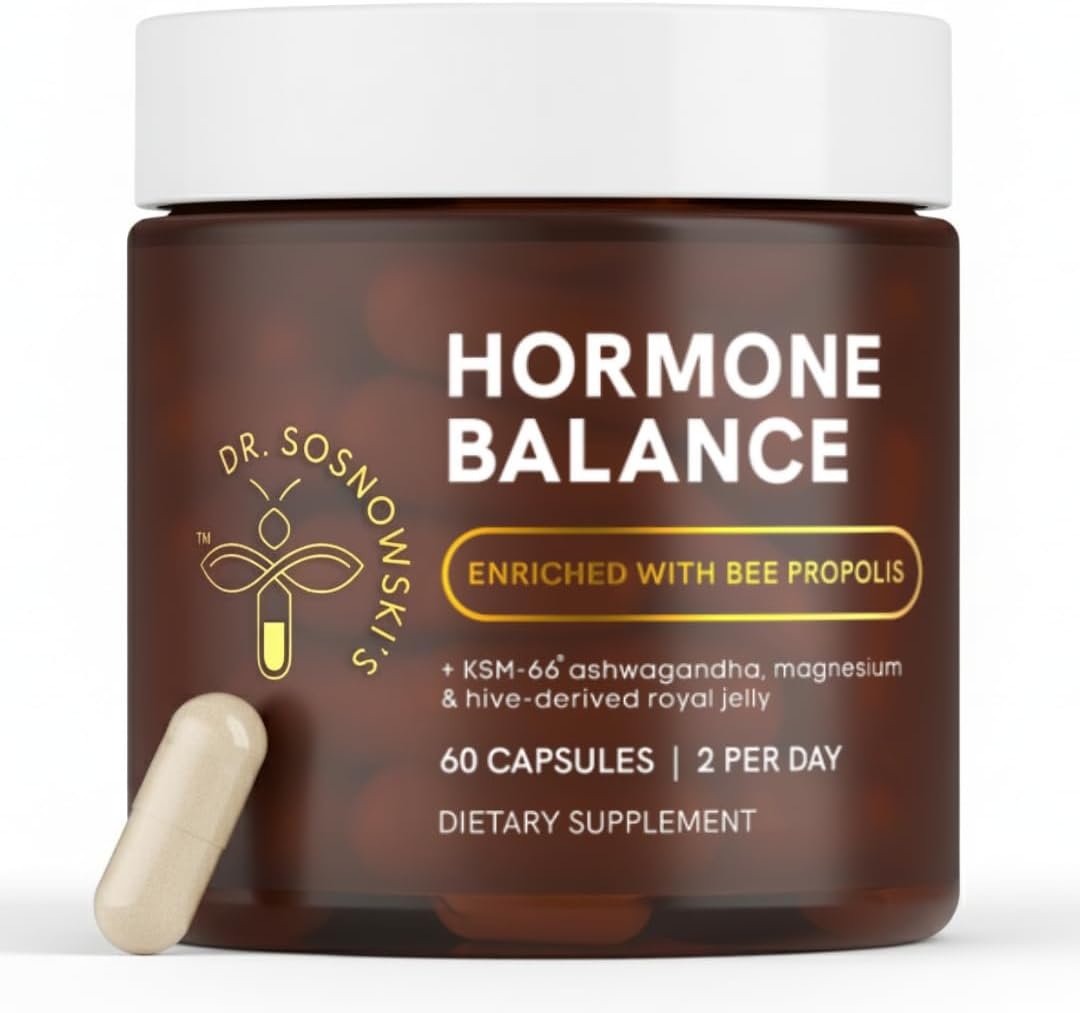 Dr Sosnowski’s Hormone Balance | Women’s Wellness Multivitamin | Energy, Mental Clarity, Immune Support | Ashwagandha, Propolis, Dong Quai, Chasteberry, Magnesium, B Vitamins | 60 Capsules
