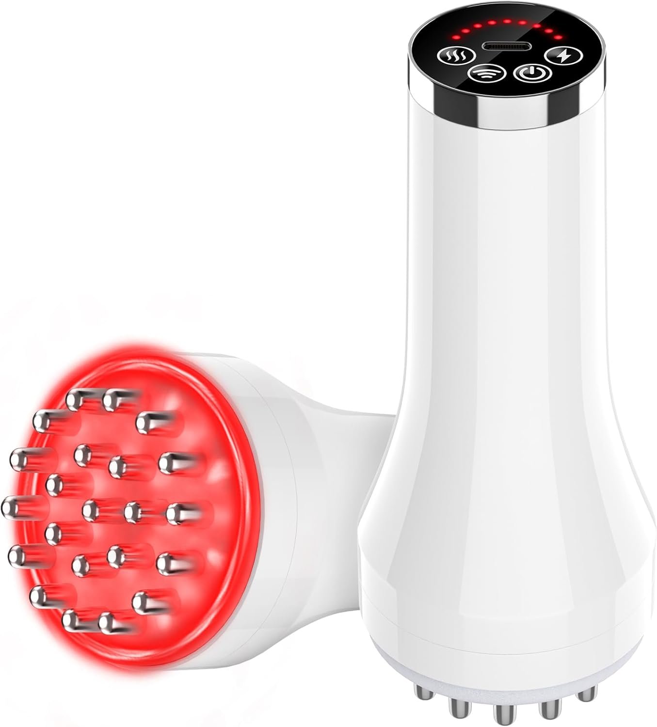LYM-phatic Dr-ainage Mass-AGER -Body Sculpting Machine with 9-Level Microcurrent, Light Heat & Vib-Ration for Legs Arms & Belly Body Helps Reduce Stretch Marks & Cell-ulite