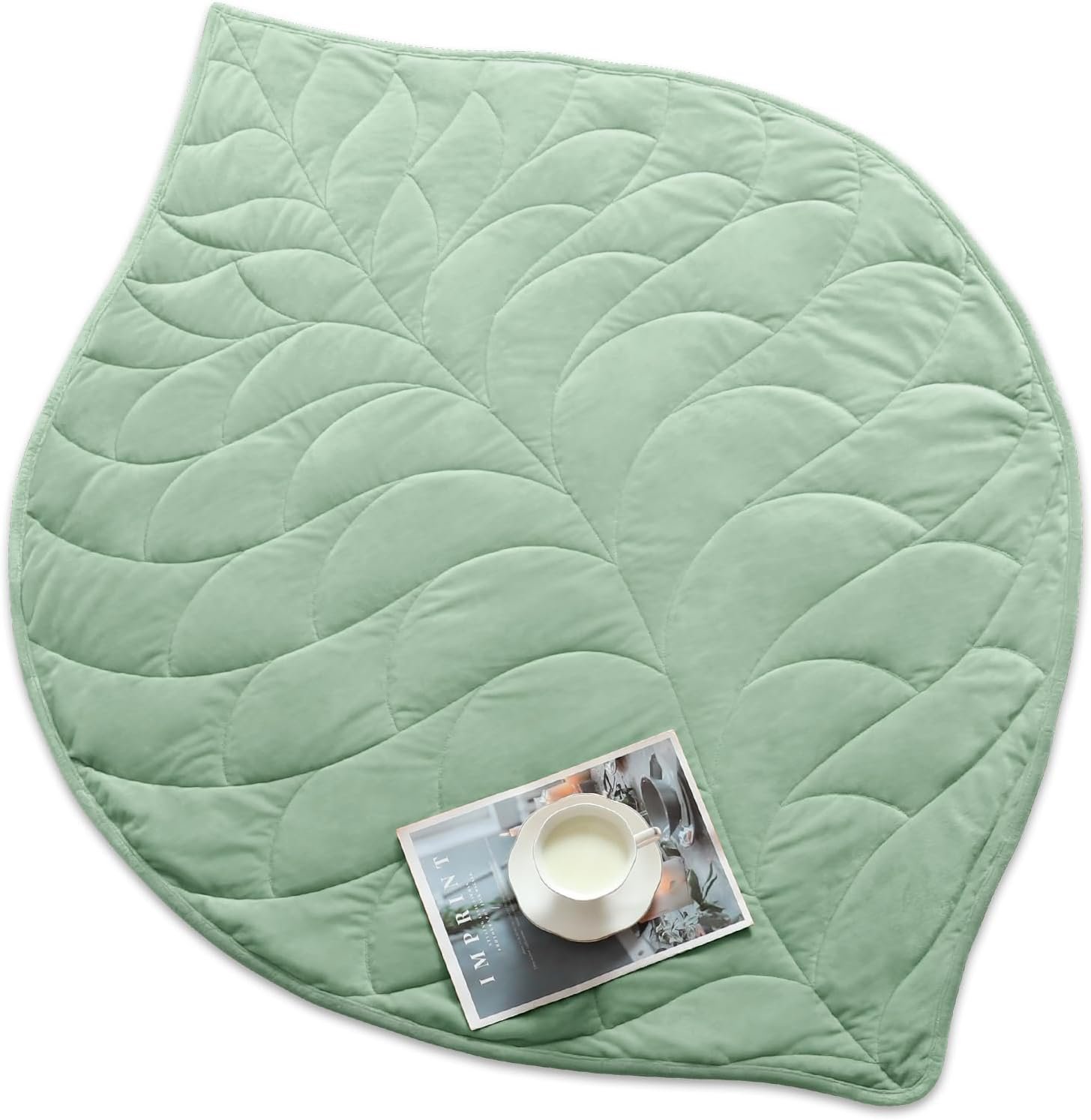 Kaisa Weighted Blanket for Adults 7lbs 41″ x 53″, Cozy Luxury Crystal Velvet Small Weighted Lap Blanket, All-Season Blanket, Machine Washable, Sage Green
