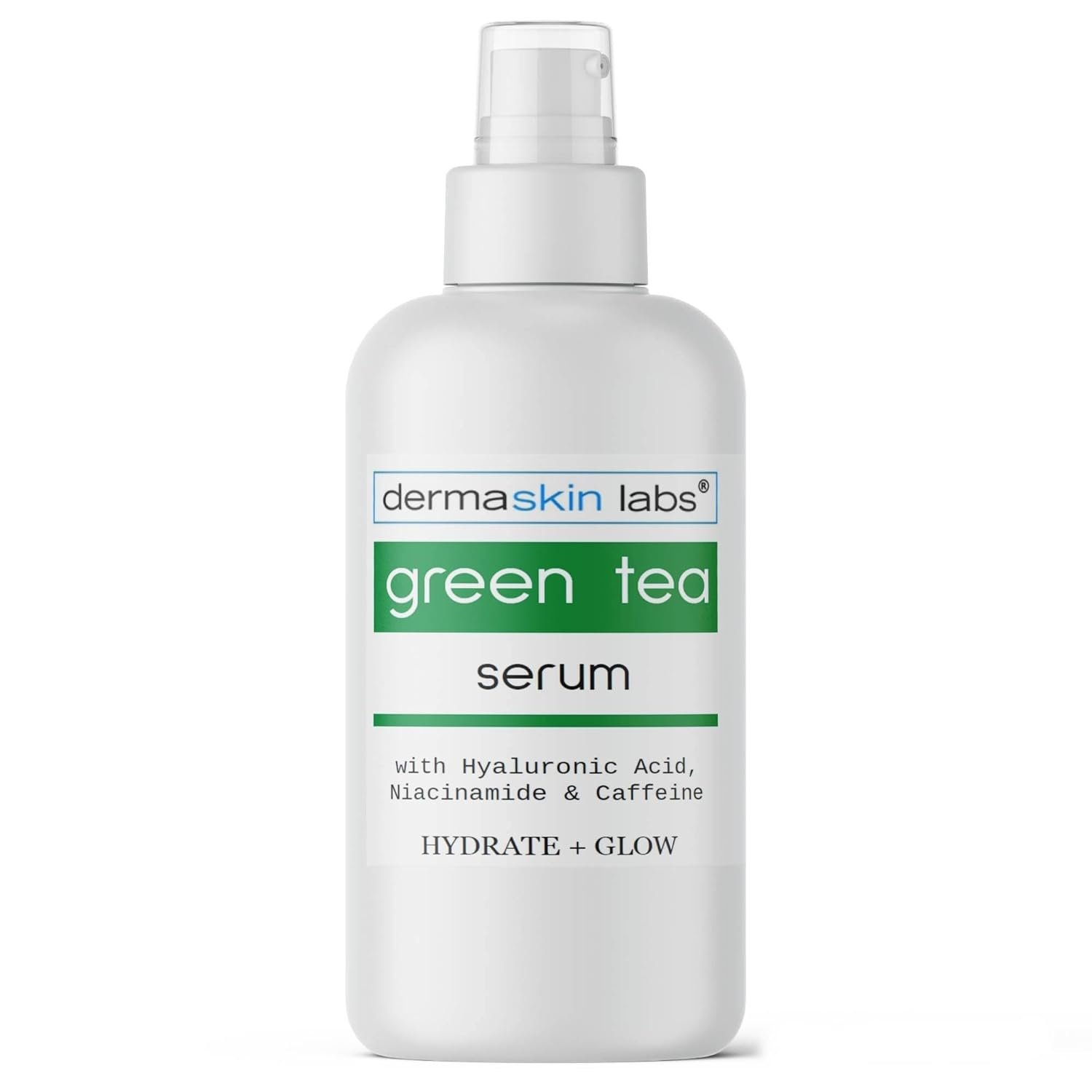 Green Tea Serum with Hyaluronic Acid, Niacinamide & Caffeine – Polyphenol & EGCG Face Serum for Hydration, Brightening, Reducing Puffiness – Lightweight Daily Anti-Aging Formula (4 oz)