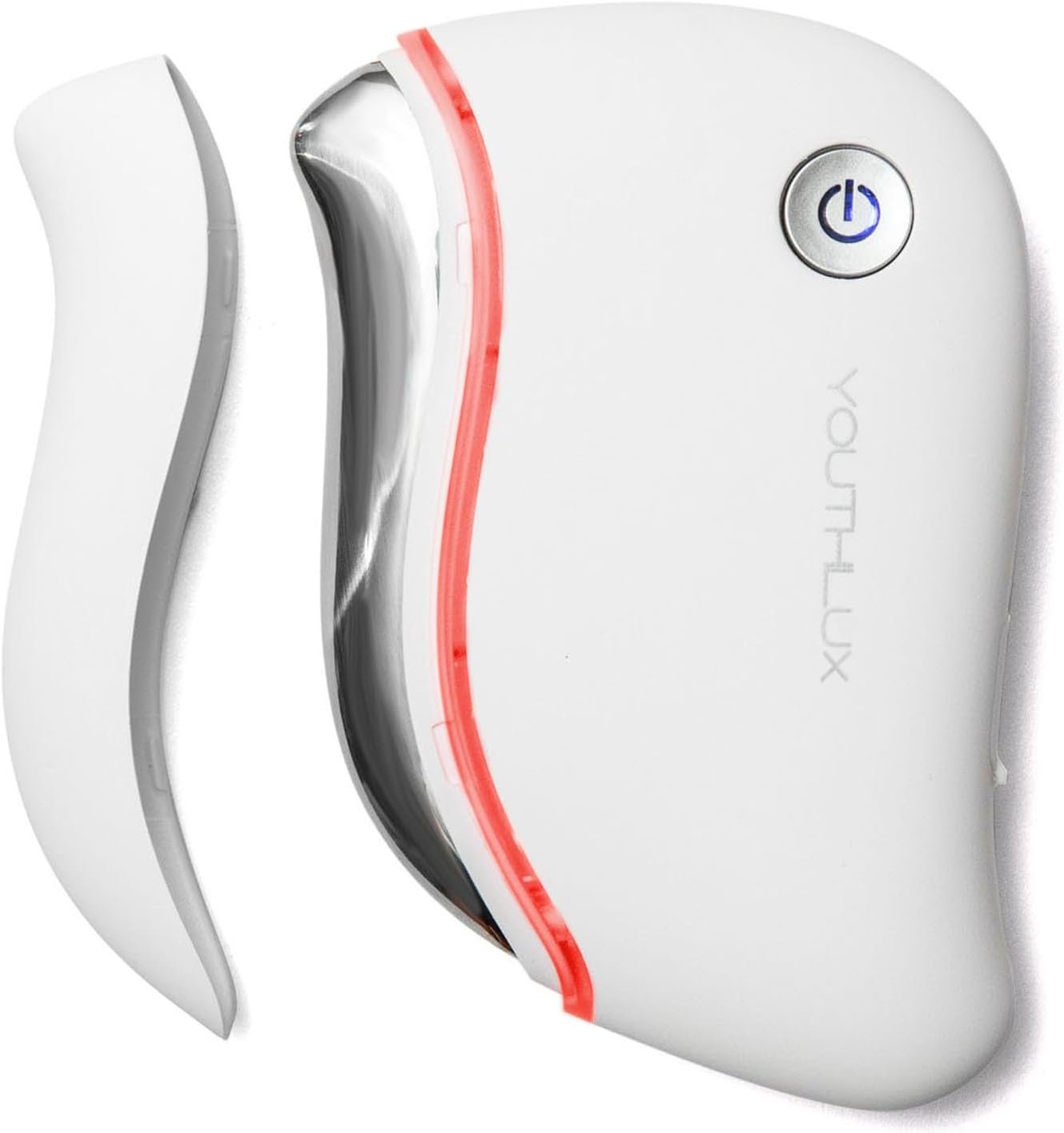 ProSculpt Heated Gua Sha Facial Massager – Electric Guasha Tool for Face Sculpting, Relaxation & Skincare | Soothing Vibration Facial Massage Tool with Contoured Design (White)