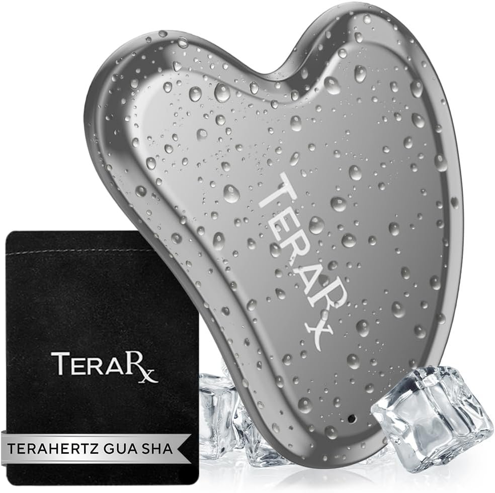 TeraRX® Terahertz Gua Sha for Enhanced Lymphatic Drainage, Reduced Puffiness, and Relieved Facial Tension – 100% Authentic Terahertz Stone Gua Sha Facial Tools