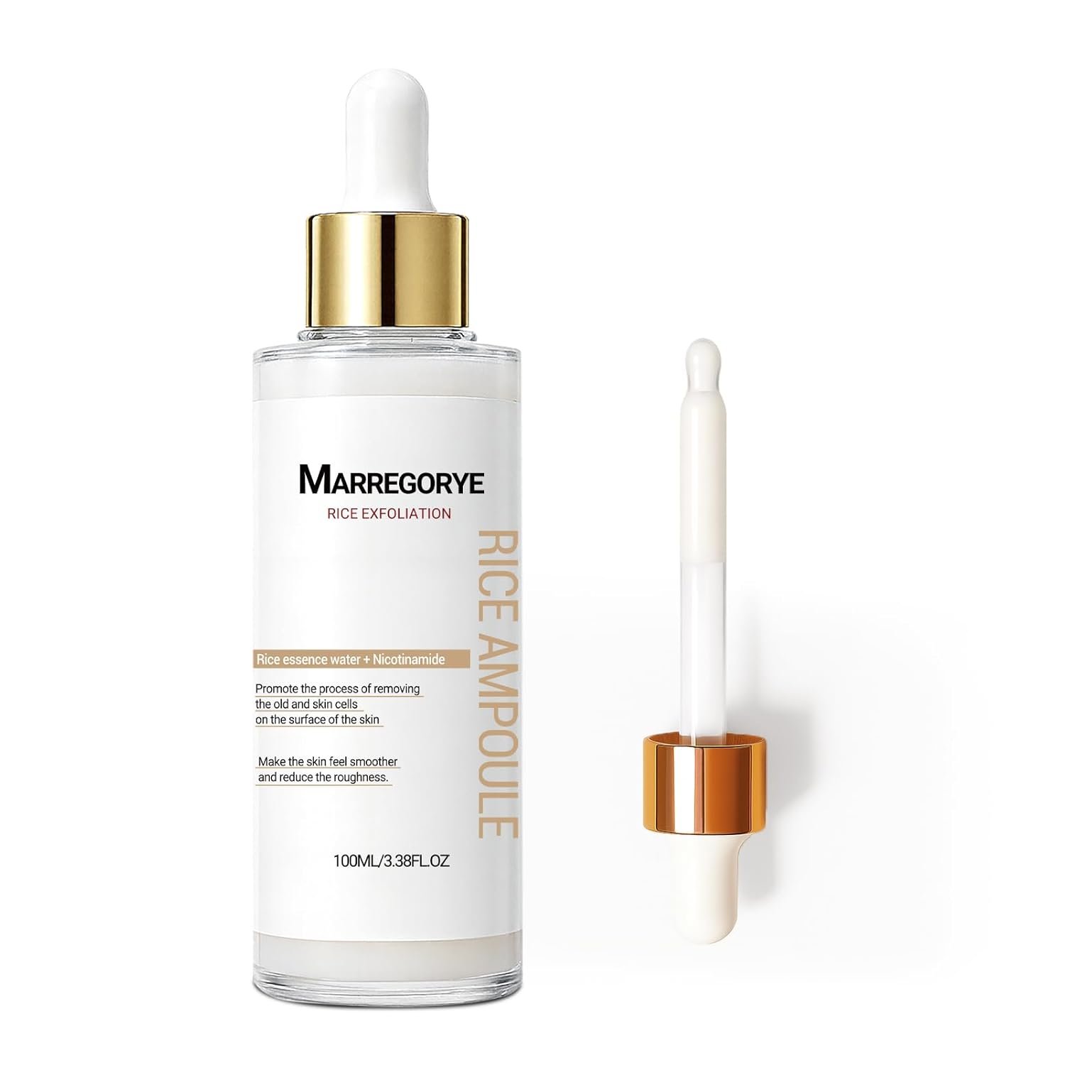 Beauty Peel Shot Glow Rice Ampoule Duo Exfoliating Essence, Black Rice Exfoliant Face Scrub for Hydrating & Blackhead Remover, Body Care 100ml (Rice Exfoliant Essence)