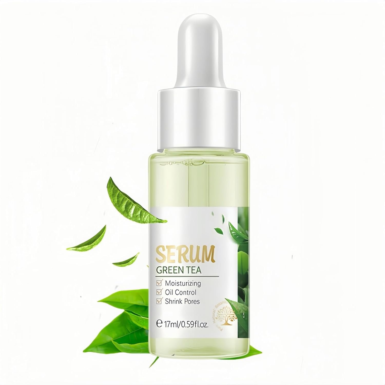 Natural Green Tea Facial Toner & Serum – Anti-Aging, Anti-Wrinkle, Moisturizing & Soothing for Dry Skin – Balances Oil, Reduces Acne, Refines Pores (Travel Size) (1)