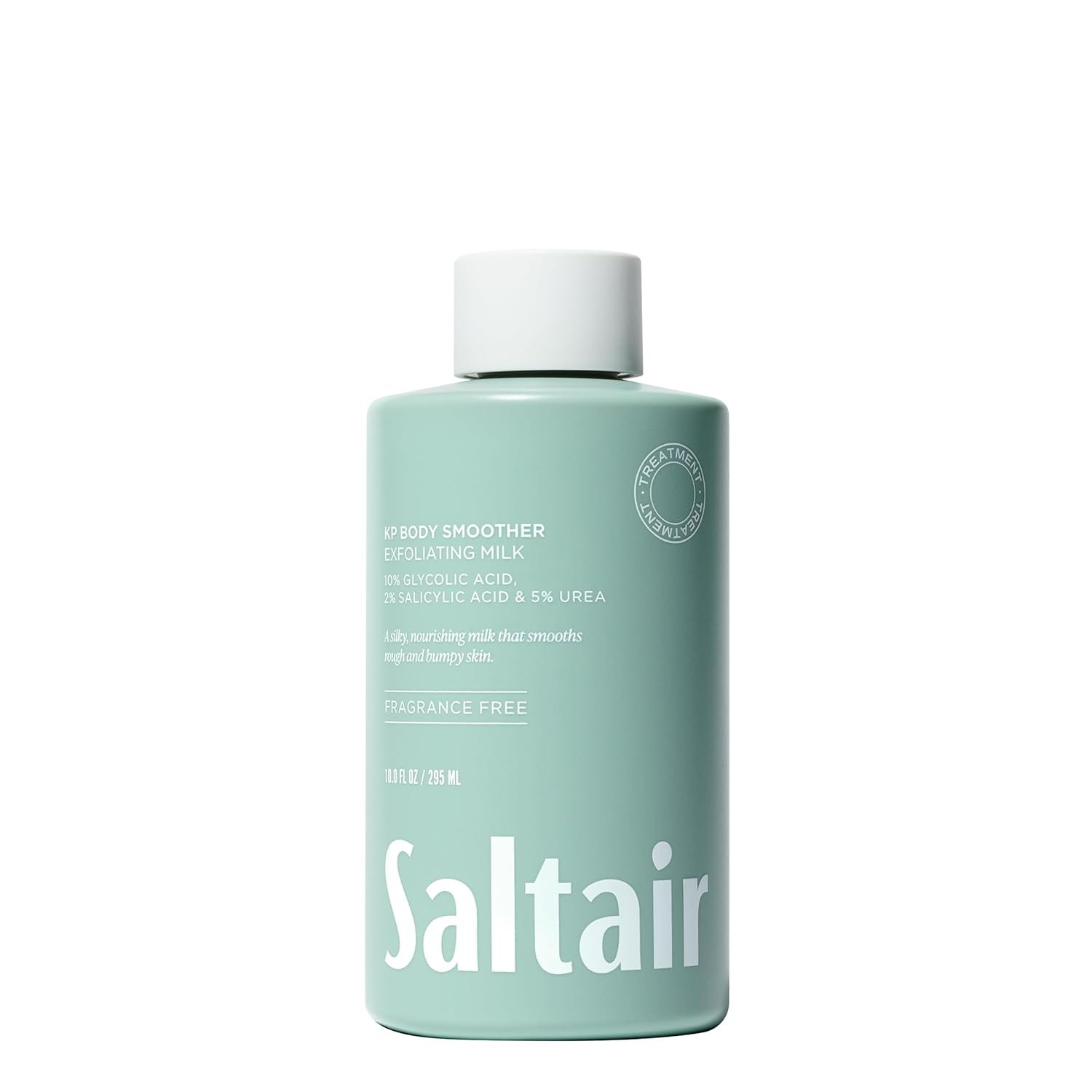 Saltair KP Body Milk – AHA BHA Milky Toner to Visibly Smooth Rough & Bumpy Skin – 10% Glycolic, 2% Salicylic Acid Chemical Body Exfoliator – Softening, Moisturizing Formula with Urea – 10oz