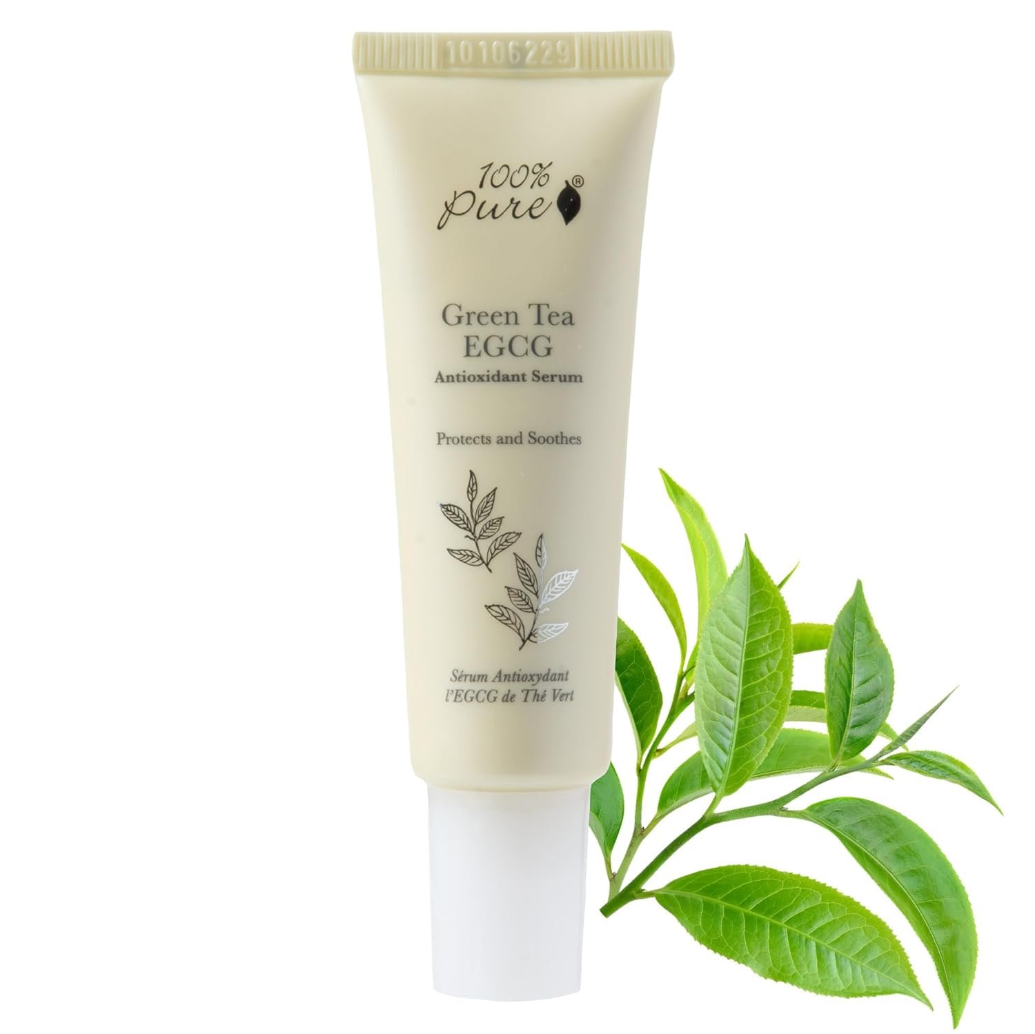 100% PURE Green Tea EGCG Serum, Daily Anti-Wrinkle Serum for All Skin Types, Anti-Wrinkle Facial Serum, Made with Green Tea EGCG (1 Fl Oz)