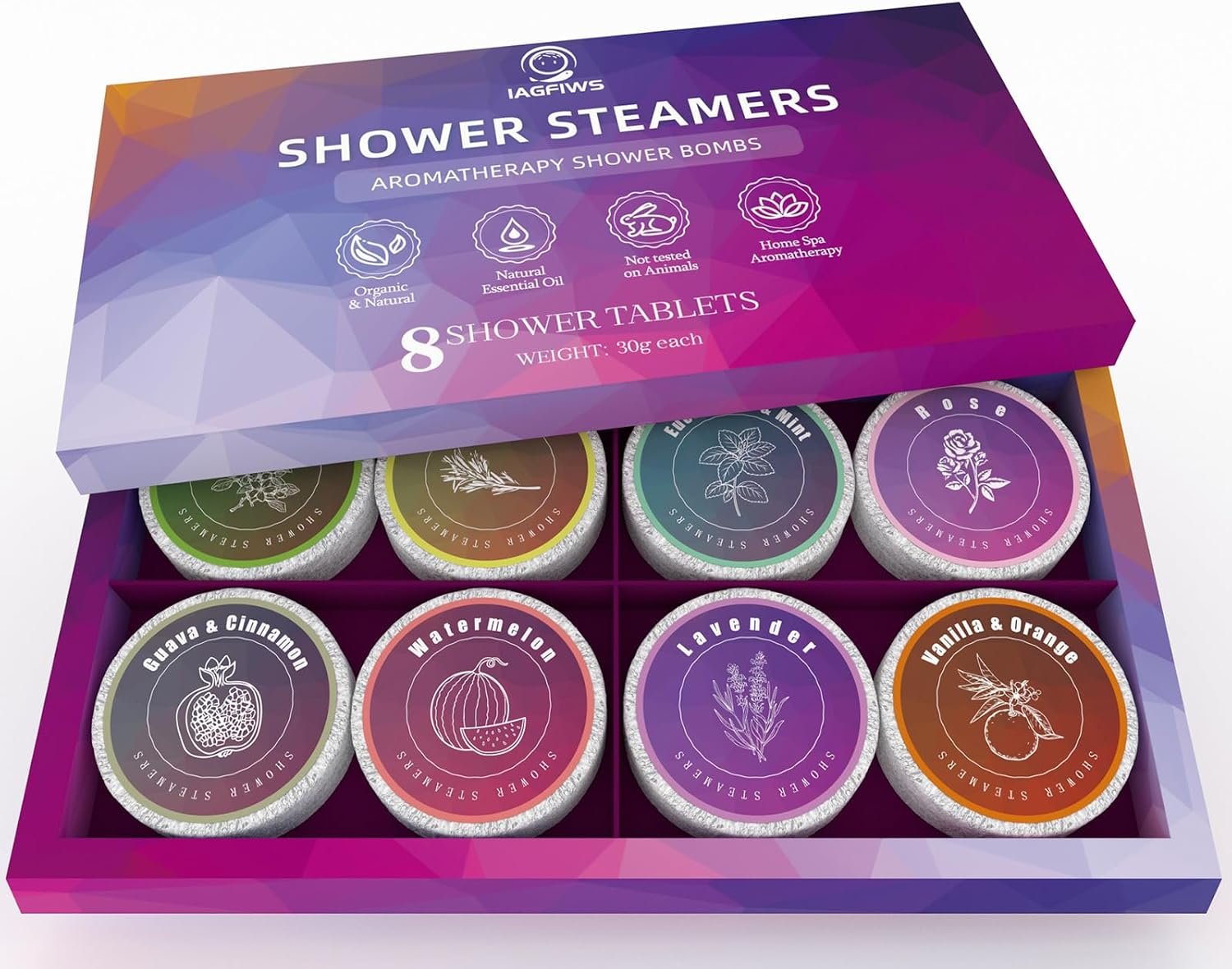 Shower Steamers Aromatherapy, Shower Bombs 8 Pack | Birthday Gifts for Women, Her, Teen Girls, Wife, Mom, Care with Natural Organic Essential Oils Relaxation Home SPA