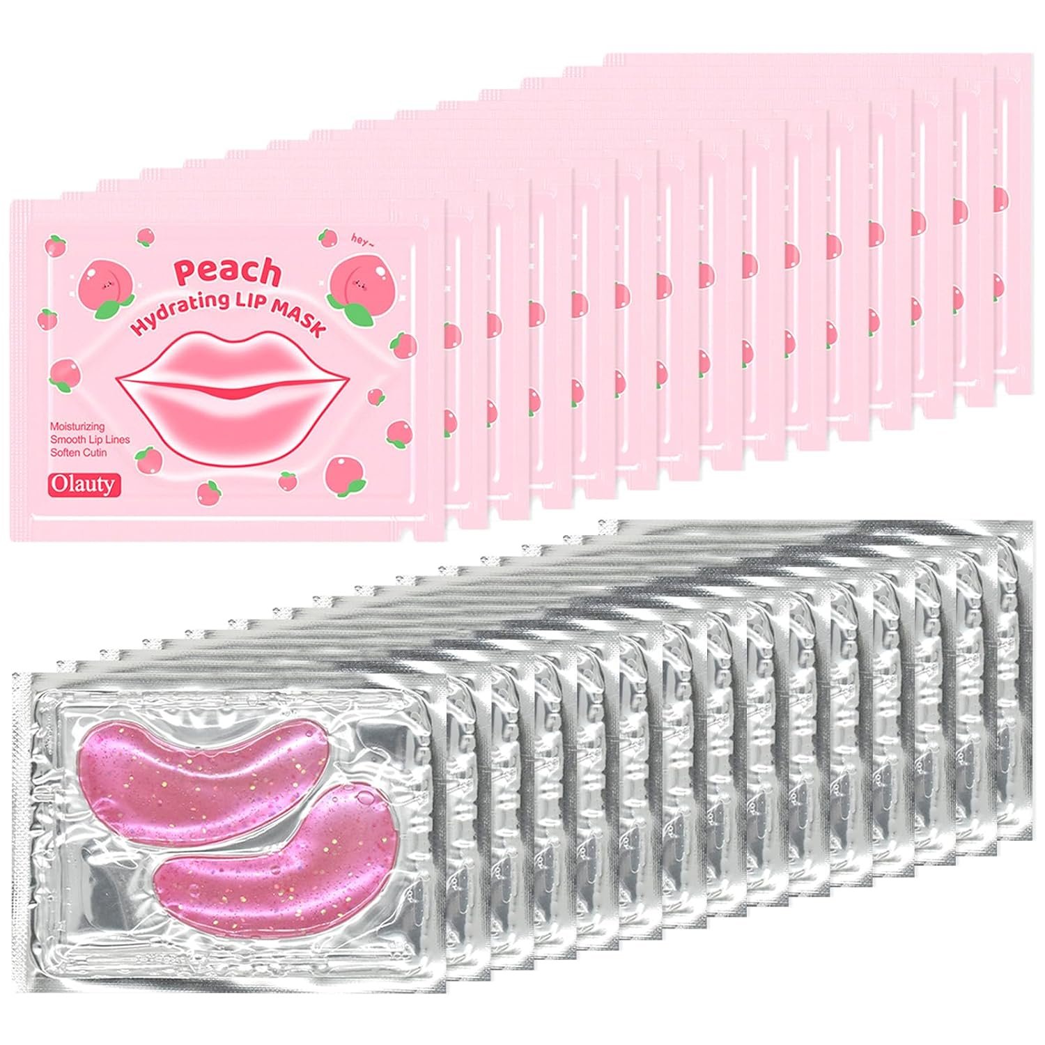 30 Pairs Eye Mask & Lip Mask,Under Eye Patches for Puffy Eyes,Moisturizing Spa Labial Lip Masks,Reducing Fine Lines,Graduation Gifts,Bridesmaid Gifts,Bachelorette Party Favors,Bulk Gifts for Women