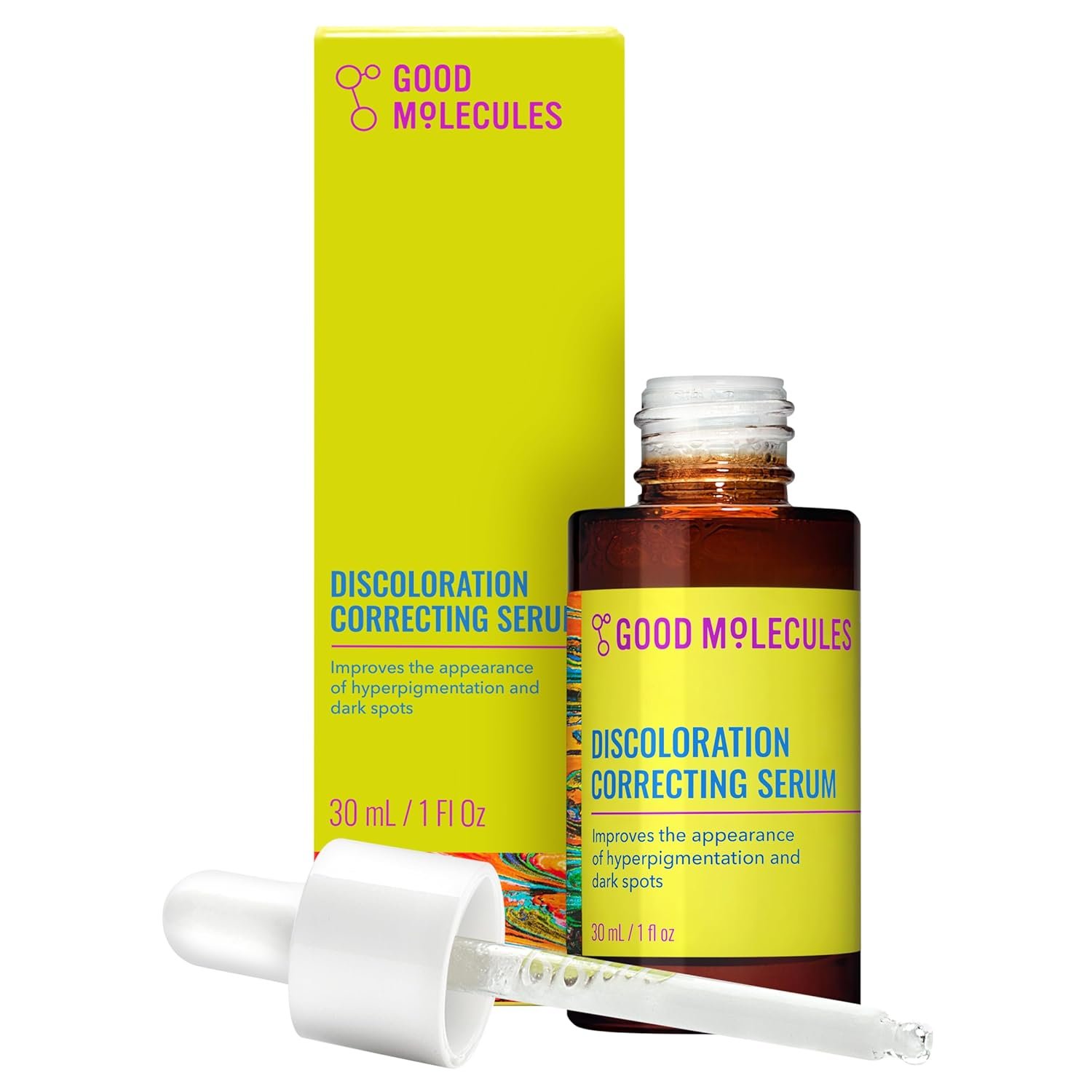 Good Molecules Discoloration Correcting Serum – Serum to Target Dark Spots and Hyperpigmentation – Skin Care for Face 1 FL