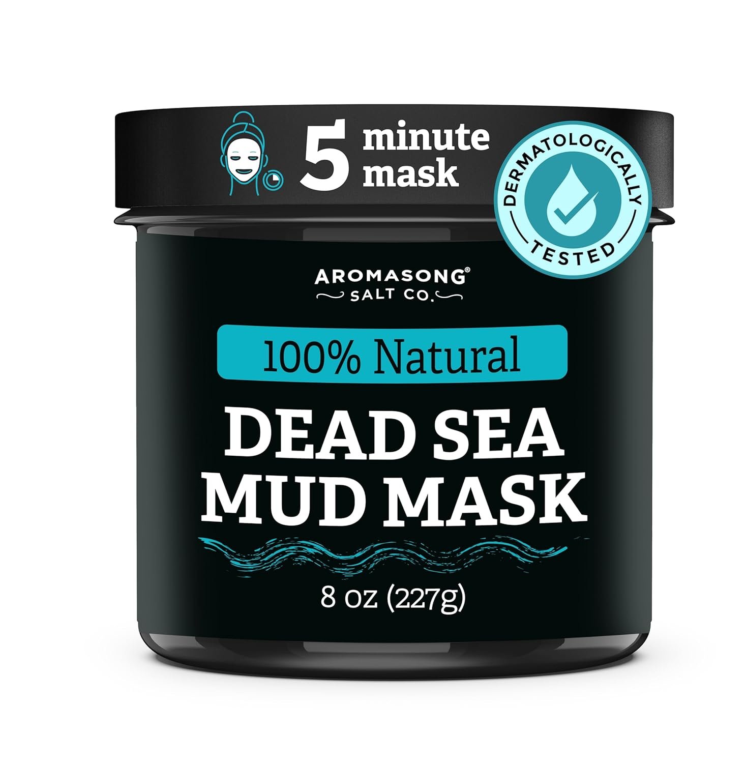 Aromasong 100% Pure Dead Sea Mud Mask for Face and Body – Spa Quality Pore Minimizer for Face & Oily Skin, Cleansing Natural Skin Care for Women and Men – 8 oz