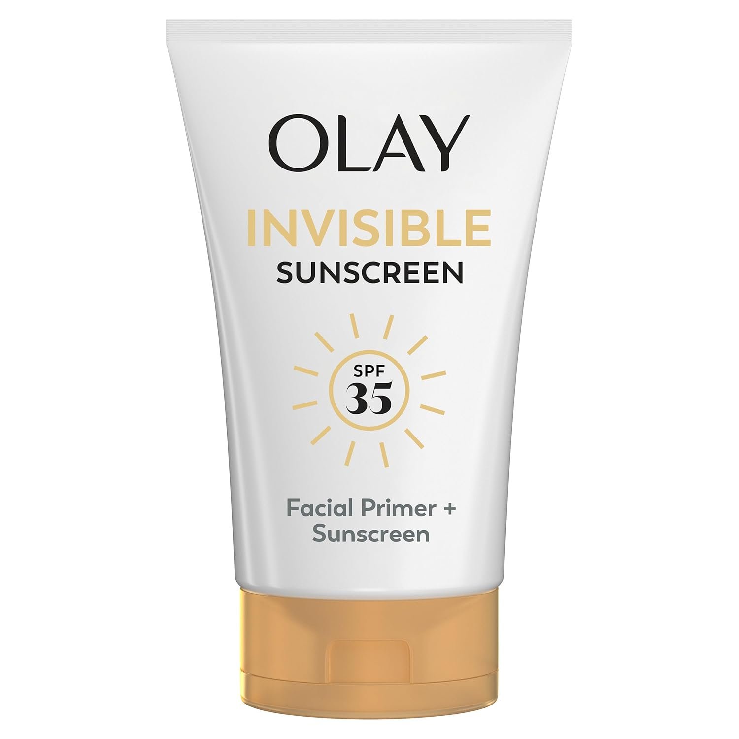 Olay Invisible Sunscreen, SPF 35, 100% Invisible Facial Sunscreen and Makeup Primer – Fragrance-Free, Weightless, No White Cast Broad Spectrum Sun Protection with Vitamin C & E, Aloe Vera, 1.7 Oz