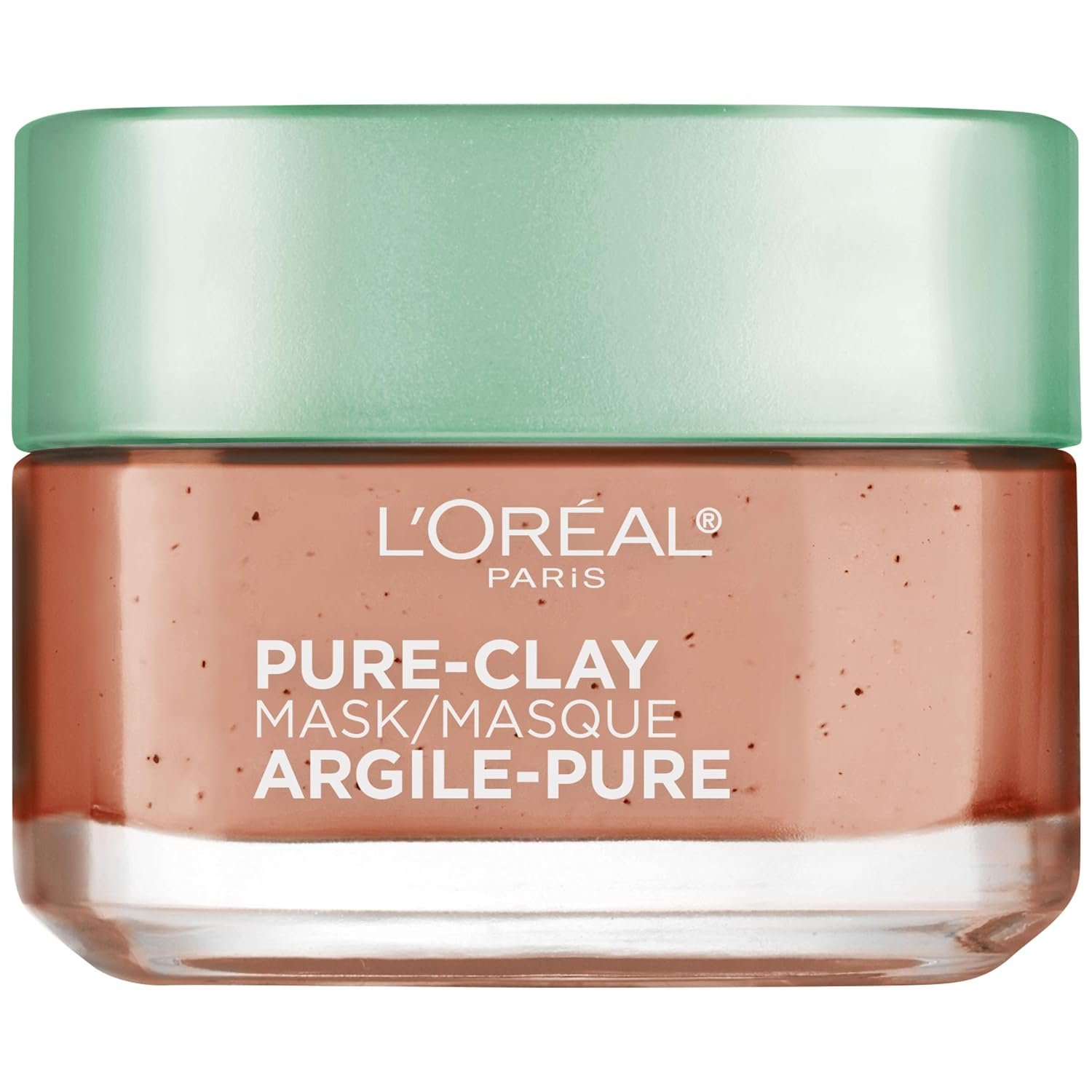 L’Oreal Paris Skincare Pure Clay Face Mask with Red Algae for Clogged Pores to Exfoliate And Refine Pores, Clay Mask, at home face mask, 1.7 oz.