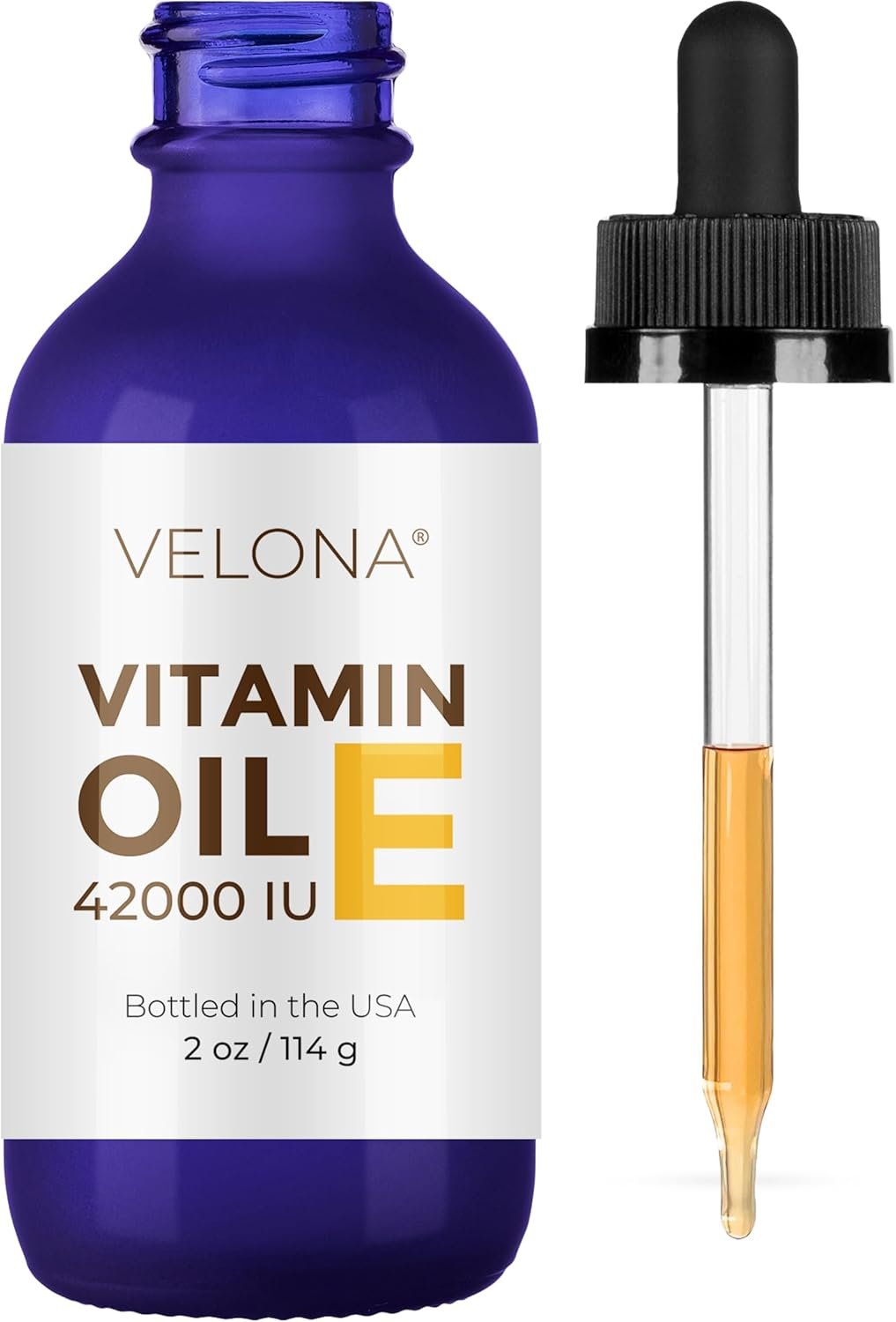 Vitamin E Oil – 2 oz | 42,000 IU | 100% Pure & Natural | for Face, Hair, Body, Skin Care, Stretch Marks, Nails, Cuticles, Scars | Food & Cosmetic Grade | Moisturizing Hexane Free…