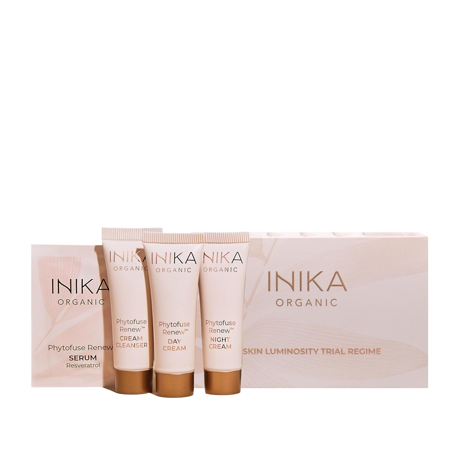 INIKA Organic Skincare Luminosity Trial Kit | Organic Skincare with Powerful, Natural, Clean, NonToxic Ingredients. Cleanse, Moisturize and Treat skin, Naturally.