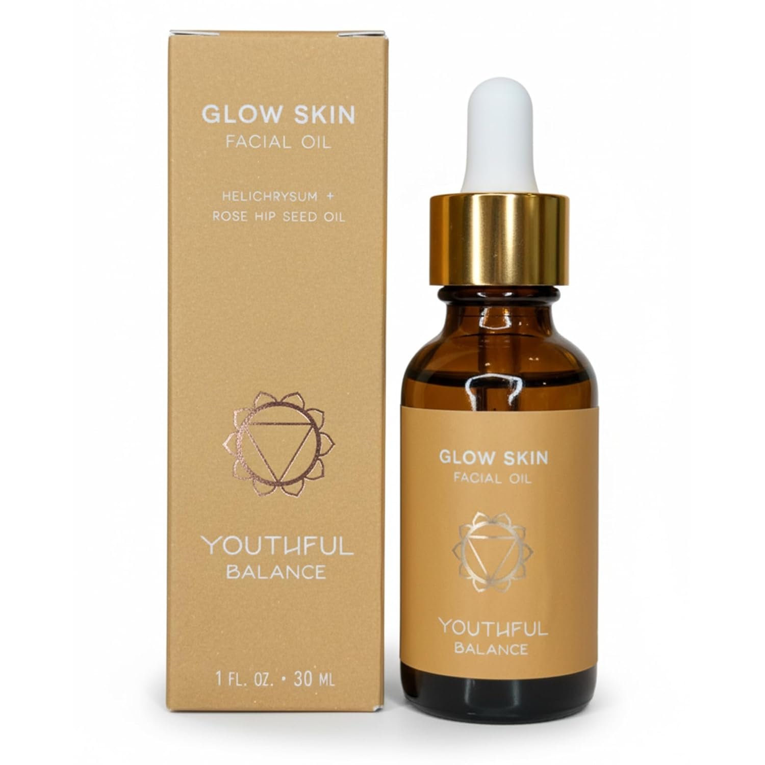 Anti Aging Face Oil – Organic Rosehip Seed Oil, Helichrysum & Frankincense – Lightweight Dropper Facial Oil for Dry & Mature Skin – Firmer, Radiant Looking Skin – Fast Absorbing – 30ml